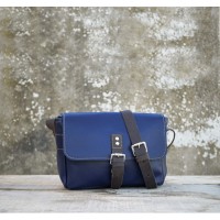 SAC cuir bleu  | Petit messager 